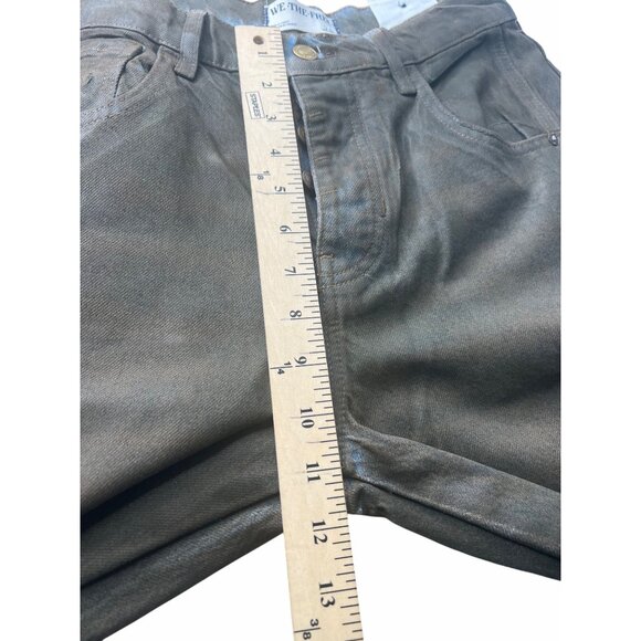 We The Free Good Luck Mid Rise Barrel Pants In Olive Green Womens Size 26 - Picture 9 of 15